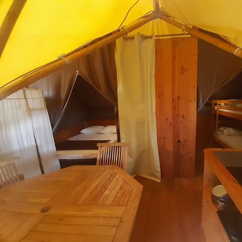 Tente en toile et en bois 4 personnes - Lodge Confort