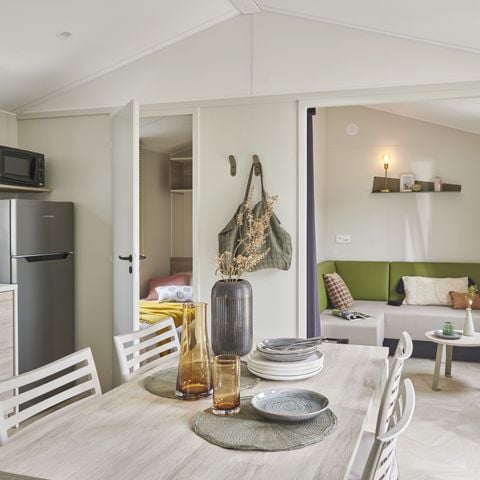 Mobilhome 5 personnes - Prestige - 27m² - 2 chambres - Clim - TV - Lave-vaisselle