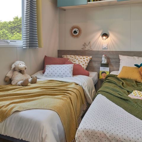 Stacaravan 5 personen - Prestige - 27m² 2 kamers (Airconditioning, TV, LV) - Geen airconditioning.