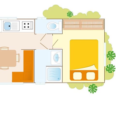 MOBILHOME 4 personas - Mobil-home | Classic XL | 2 Dormitorios | 4 Pers. | Terraza individual