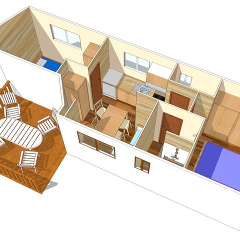 BUNGALOW 4 personnes - Classic XL | 2 Ch. | 4 Pers. | Terrasse simple