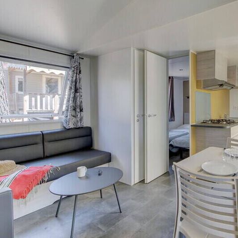 Stacaravan 6 personen - Mobile-home | Premium | 3 slaapkamers | 6 pers. | Verhoogd terras | Airconditioning.