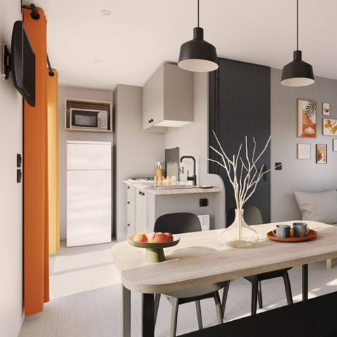 BUNGALOW 6 personnes - Mobil-home | Premium | 3 Ch. | 6 Pers. | Terrasse Lounge | Clim. | TV