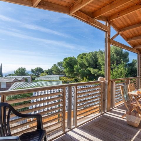 Chalet 5 personen - Chalet | Comfort | 2 Zi. | 5 Pers. | Erhöhte Terrasse | Klimaanlage | TV