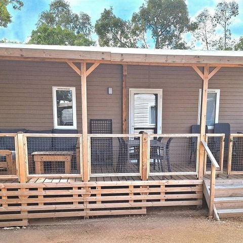 Stacaravan 8 personen - Mobile-home | Premium | 4 slaapkamers | 8 pers. | Terras Lounge | Buitenkeuken | 2 badkamers | Airconditioning.