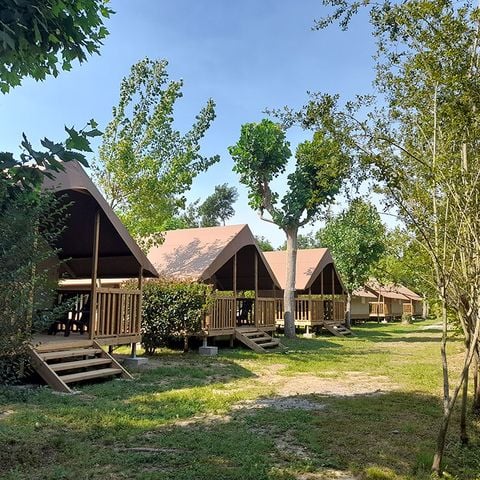 Accommodatie 4 personen - Lodgetent MET sanitaire voorzieningen