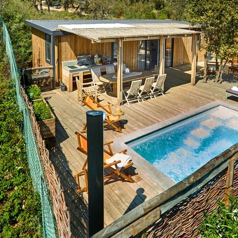 MOBILE HOME 8 people - Lodge Riviera 2 to 8 pers. air-conditioned Plancha