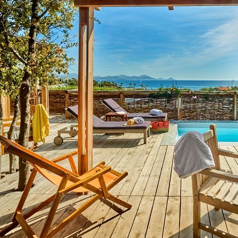 BUNGALOW 8 personnes - Lodge Riviera 2 à 8 pers. clim. Plancha