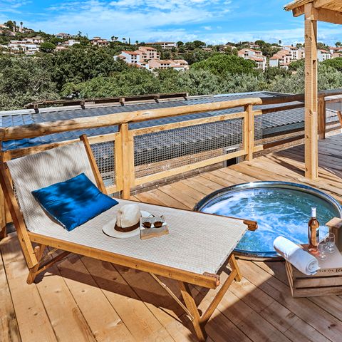 Mobile home 4 persons - Lodge 2 to 4 pers. Sea view air-conditioned. Plancha