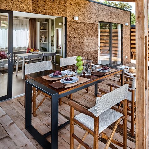 Mobile home 4 persons - Lodge 2 to 4 pers. Sea view air-conditioned. Plancha