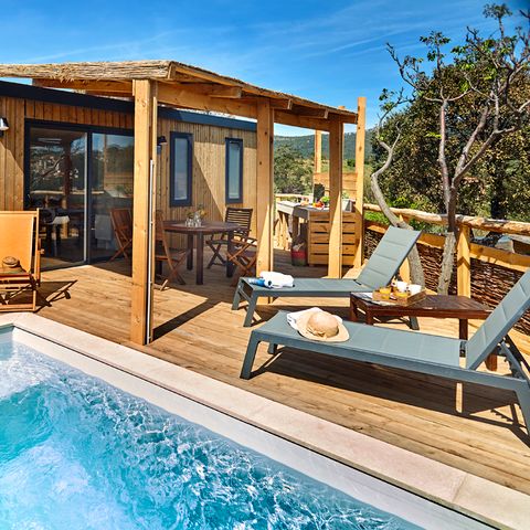 Mobile home 6 persons - Luxury Riviera Lodge with panoramic sea view