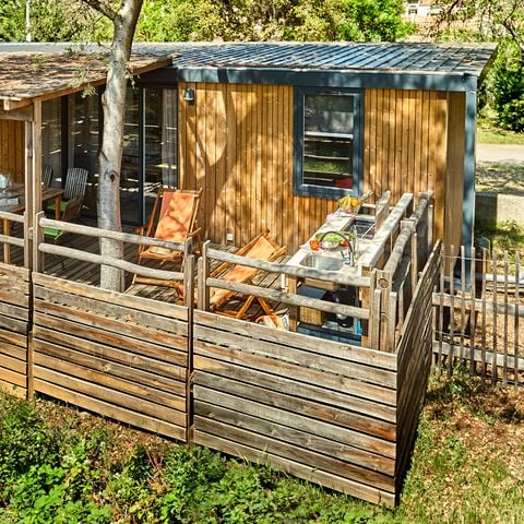 Mobilheim 6 personen - Luxuriöse Lodge mit Naturblick