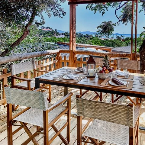 Mobilheim 4 personen - Luxuriöse Lodge mit Meerblick