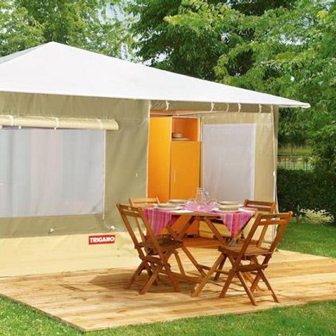 BUNGALOW IN TELA 4 persone - Bungalow standard in tela 24m² - 2 camere da letto, senza servizi igienici + terrazza coperta