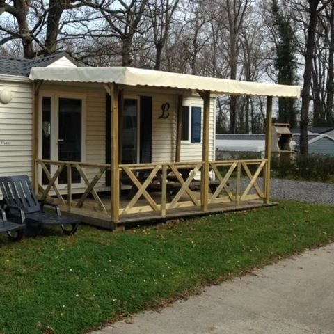 Mobilheim 5 Personen - Confort 32m² - 2 Zimmer + TV + überdachte Terrasse