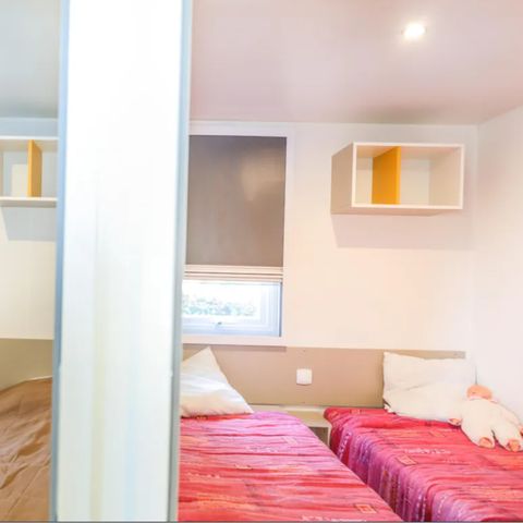 Mobilheim 6 Personen - Flower Premium 32m² - 3 Zimmer + Geschirrspüler + TV + Terrasse