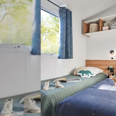 BUNGALOW 6 personnes - NEW 2023// Mobil-Home Premium 33m² 3 Chambres + Terrasse couverte + TV + LV