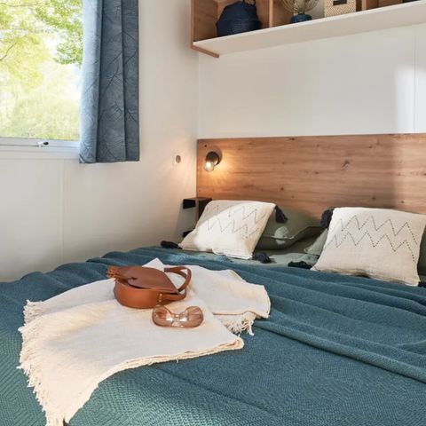 Mobilheim 6 Personen - NEW 2023// Mobilheim Premium 33m² 3 Schlafzimmer + Überdachte Terrasse + TV + LV