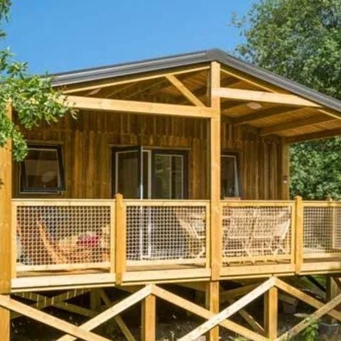 Chalet 6 personnes - Chalet bois Sesame Premium 35m² - 3 chambres + TV + terrasse