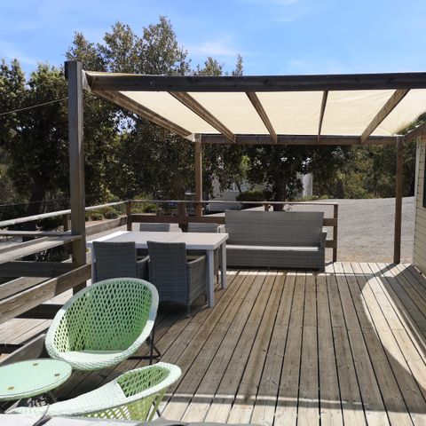 Stacaravan 6 personen - VIP Confort EVO 29m² Zeezicht / Jacuzzi 5/6 pers