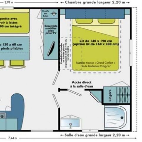 BUNGALOW 4 personnes - SUPER MERCURE Confort  3/4 pers
