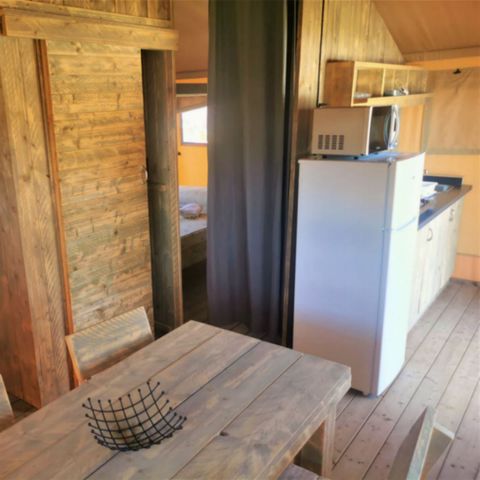 Canvas and wooden tent 4 persons - LODGE SAFARI