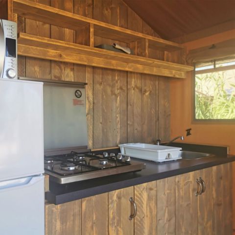 Canvas and wooden tent 4 persons - LODGE SAFARI