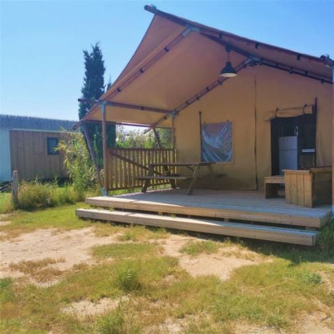 Tente en toile et en bois 4 personnes - LODGE SAFARI