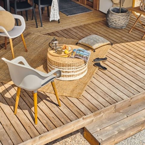 TENTE TOILE ET BOIS 4 personnes - Lodge Safari  (Photos non contractuelles : en cours d'installation)