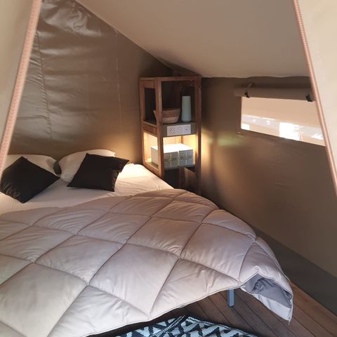Tent van canvas en hout 2 personen - Mini-Lodge (niet-contractuele foto's: wordt momenteel geïnstalleerd)
