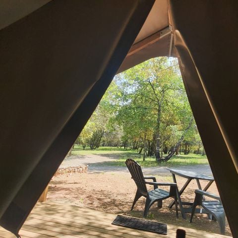 CANVAS AND WOOD TENT 2 people - Mini-Lodge (Non-contractual photos: in the process of being installed)