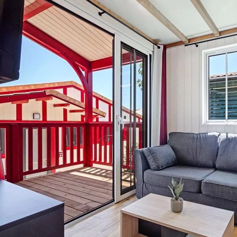 Chalet 5 personen - Baskische Belharra Premium 3 Kamers 5 Personen Airconditioning + TV + Jacuzzi