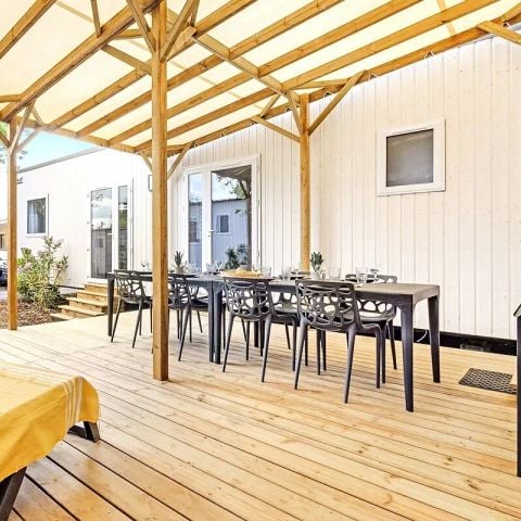 Stacaravan 8 personen - Vakantiehuis in Ibardin, 5 kamers, 8 personen, airconditioning + tv