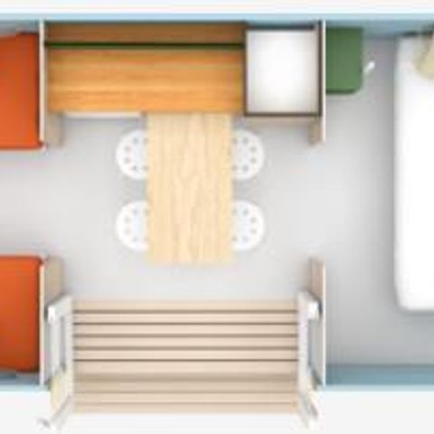 Bungalowzelt 4 Personen - Coco-sweet - 2 Schlafzimmer - 16m² -