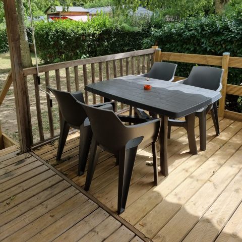 Mobilhome 4 personnes - Mobil home Cottage Bois Confort - 2 chambres - clim - 25m²