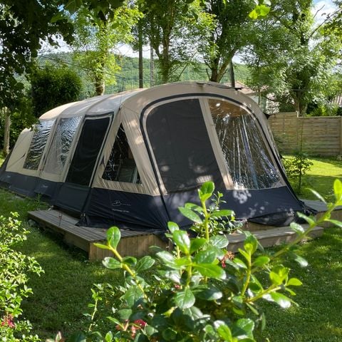 TENT 4 people - Furnished Tent 23m² - 3 bedrooms - no sanitary facilities - Awning 11m² - Roof terrace