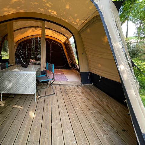 TENT 4 people - Furnished Tent 23m² - 3 bedrooms - no sanitary facilities - Awning 11m² - Roof terrace