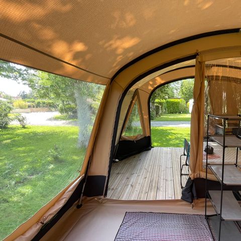 TENT 4 people - Furnished Tent 23m² - 3 bedrooms - no sanitary facilities - Awning 11m² - Roof terrace