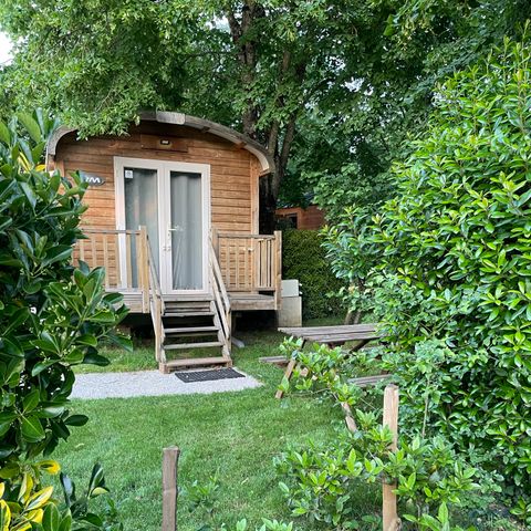 Wohnwagen 4 personen - Komfortwohnwagen 21m² - 2 Zimmer - TV - Picknicktisch - mit Sanitäranlagen