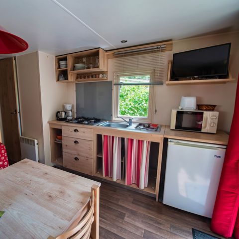 Wohnwagen 4 personen - Komfortwohnwagen 21m² - 2 Zimmer - TV - Picknicktisch - mit Sanitäranlagen