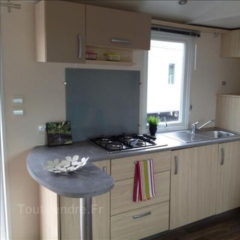 Mobilheim 4 personen - Mobilheim Holz Standard 27m² - 2 Schlafzimmer - Überdachte Terrasse - TV