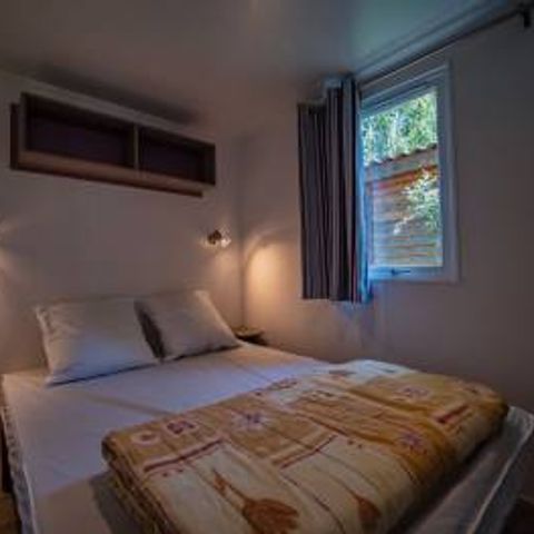 Mobilheim 4 personen - Mobilheim Holz Standard 27m² - 2 Schlafzimmer - Überdachte Terrasse - TV