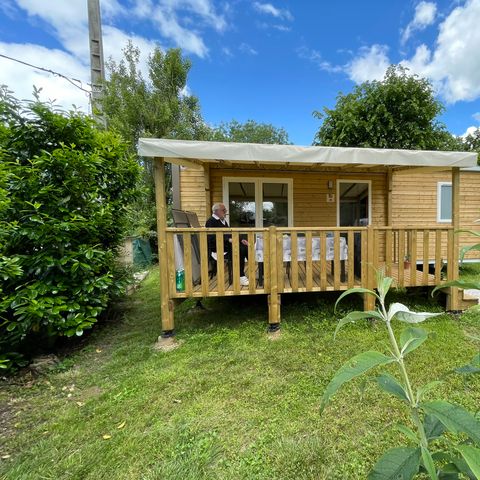 Mobilheim 4 personen - Mobilheim Bois Confort 29m² - 2 Zimmer - Überdachte Terrasse - TV