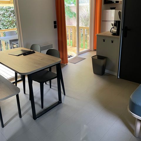 Mobilheim 4 personen - Mobilheim Bois Confort 29m² - 2 Zimmer - Überdachte Terrasse - TV