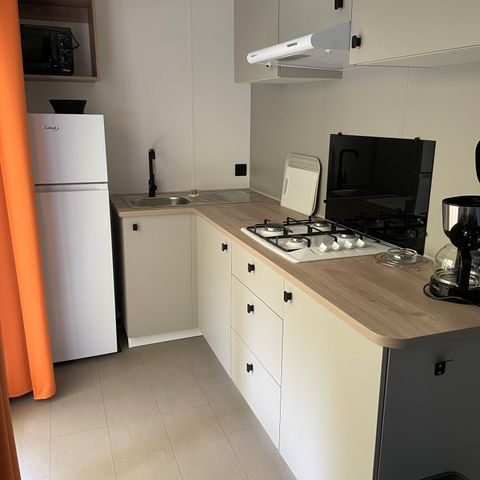 Mobilheim 4 personen - Mobilheim Bois Confort 29m² - 2 Zimmer - Überdachte Terrasse - TV