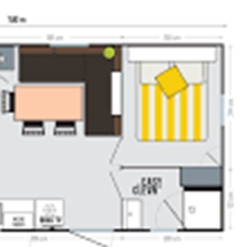 MOBILHOME 6 personas - Mobil-home Bois Confort 32m² - 3 habitaciones - Terraza semicubierta - TV