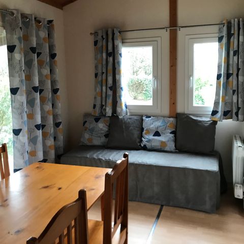 Mobilheim 6 personen - Premium Holzchalet 31m² - 2 Zimmer - Überdachte Terrasse - TV - LV - Klimaanlage