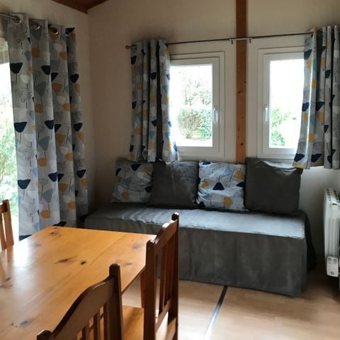 MOBILHOME 6 personnes - Chalet Bois Premium 31m² - 2 chambres - Terrasse couverte - TV - LV - Climatisation