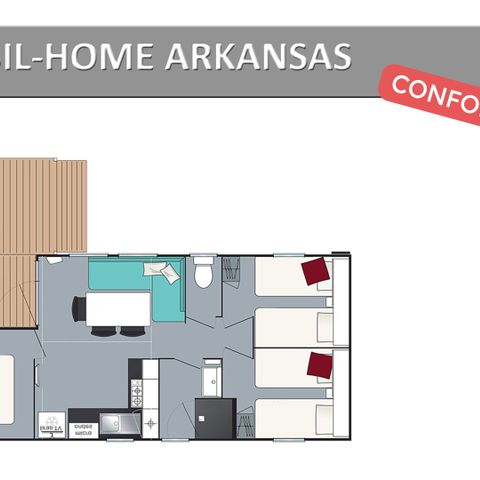 MOBILE HOME 8 people - ARKANSAS CONFORT
