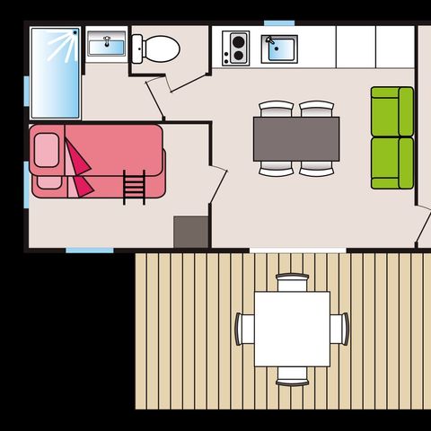 Mobile home 4 persons - COTTAGE BIGARREAU